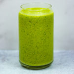 Green smoothie in a glass